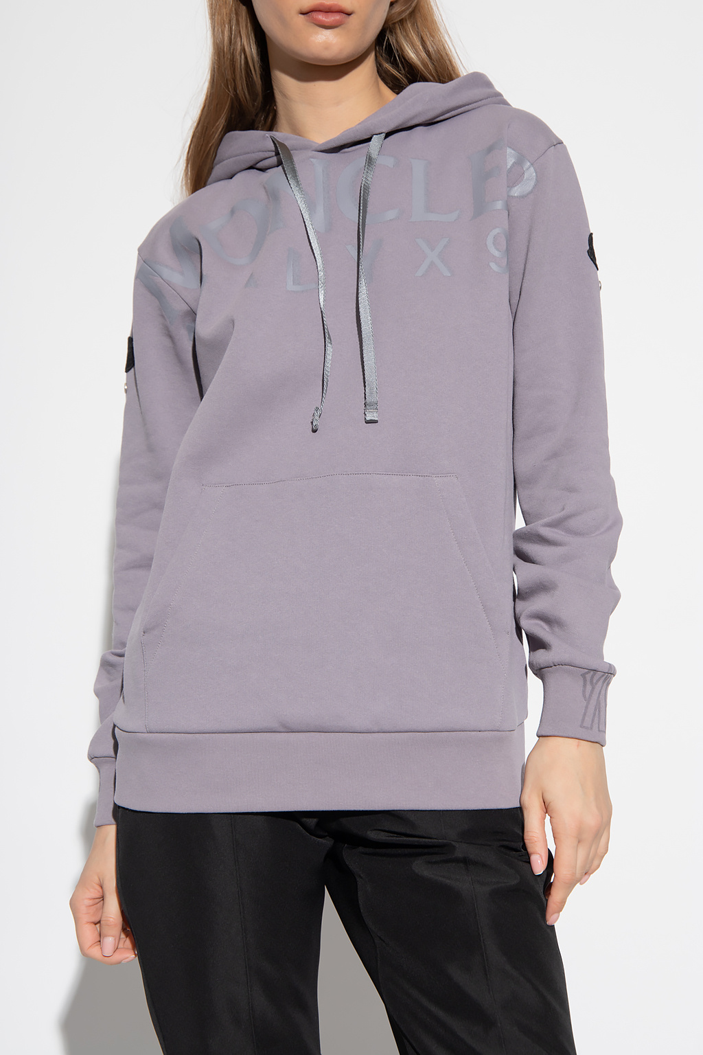 Purple 6 MONCLER 1017 ALYX 9SM Moncler Genius Weekday Alisa organic cotton hoodie with alien motif in lilac SchaferandweinerShops Canada